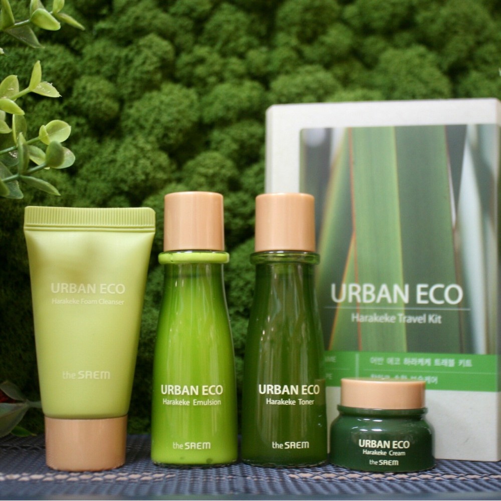 Набор для ухода за лицом во время кратковременных путешествий The Saem Urban Eco Harakeke Travel 4 Kit