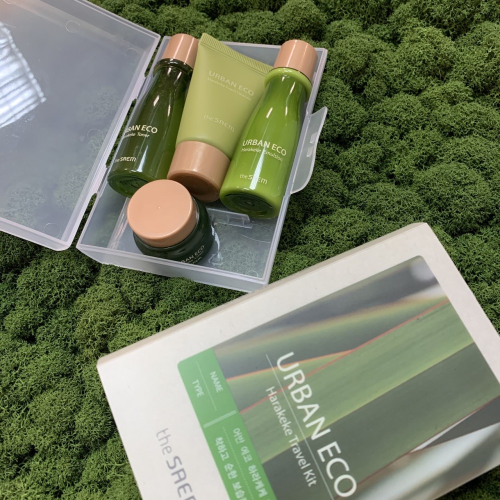 Набор для ухода за лицом во время кратковременных путешествий The Saem Urban Eco Harakeke Travel 4 Kit