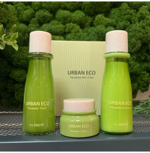 Набор миниатюр для лица с экстрактом новозеландского льна THE SAEM Urban Eco Harakeke Mini 3 Set