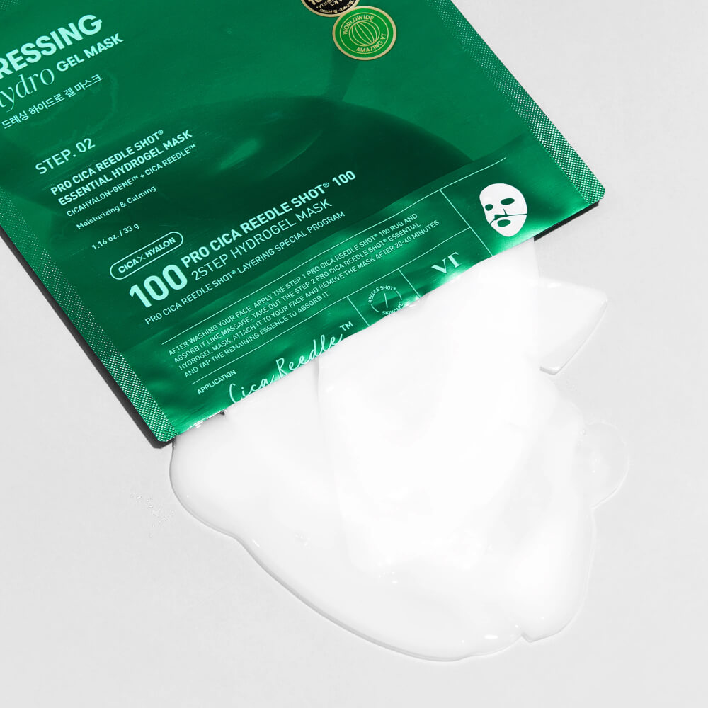 Гидрогелевая маска с микроиглами и центелой VT Cosmetics Pro Cica Reedle Shot 100 2Step Hydrogel Mask