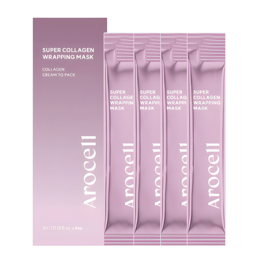 Коллагеновая маска-плёнка для сияния и гладкости кожи Arocell Super Collagen Wrapping Mask 5 гр