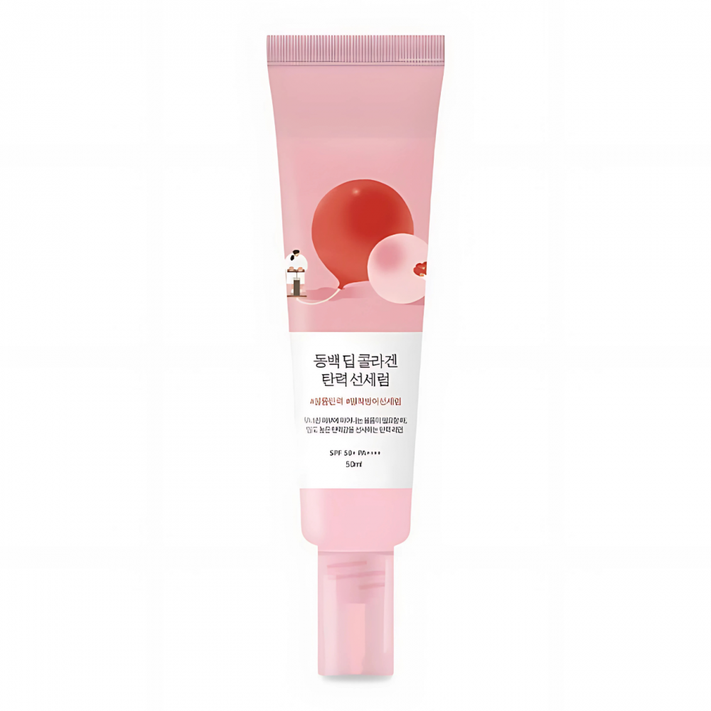 Солнцезащитная сыворотка с коллагеном Round Lab Camellia Deep Collagen Firming Sun Serum SPF50+ PA++++ Солнцезащитная сыворотка с коллагеном Round Lab Camellia Deep Collagen Firming Sun Serum SPF50+ PA++++