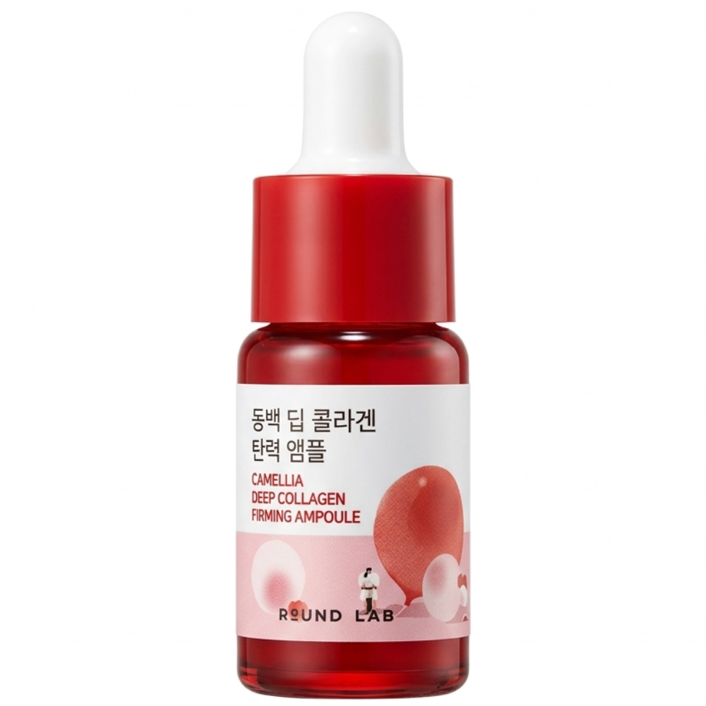 Укрепляющая сыворотка для лица с камелией Round Lab Camellia Deep Collagen Firming Ampoule 10мл