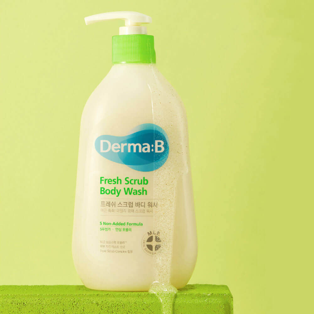 Ламеллярный освежающий гель-скраб для душа Derma:B Fresh Scrub Body Wash 420мл