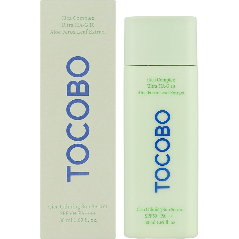 Солнцезащитный лосьон TOCOBO CICA CALMING SUN SERUM SPF50+ PA++++ для чувствительной и склонной к акне кожи 50 мл Солнцезащитный лосьон TOCOBO CICA CALMING SUN SERUM SPF50+ PA++++ для чувствительной и склонной к акне кожи 50 мл