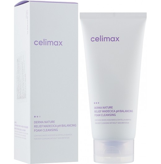 Слабокислотная очищающая пенка Celimax Derma Nature Relief Madecica pH Balancing Foam Cleansing, 150мл