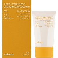 Осветляющий солнцезащитный крем Celimax Pore+Dark Spot Brightening Care Sunscreen SPF50+ PA++++, 50мл