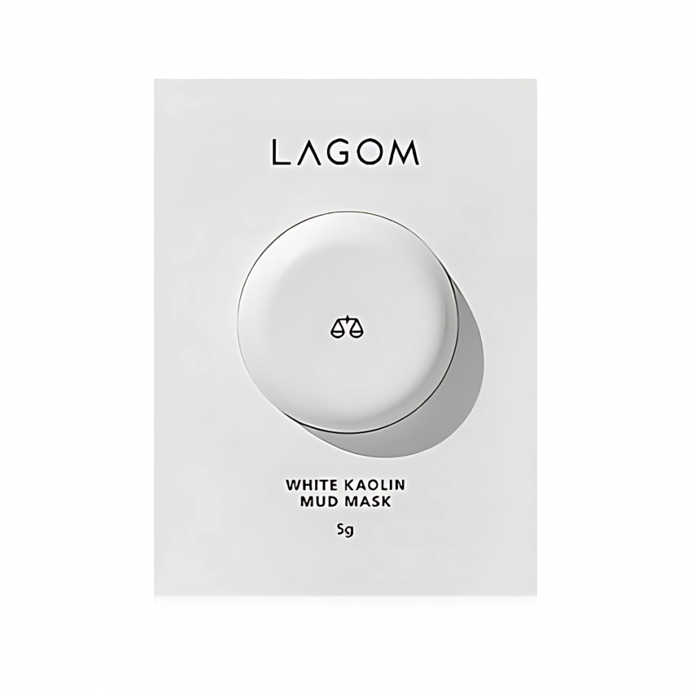 Отшелушивающая глиняная маска Lagom White Kaolin Mud Mask 5 мл