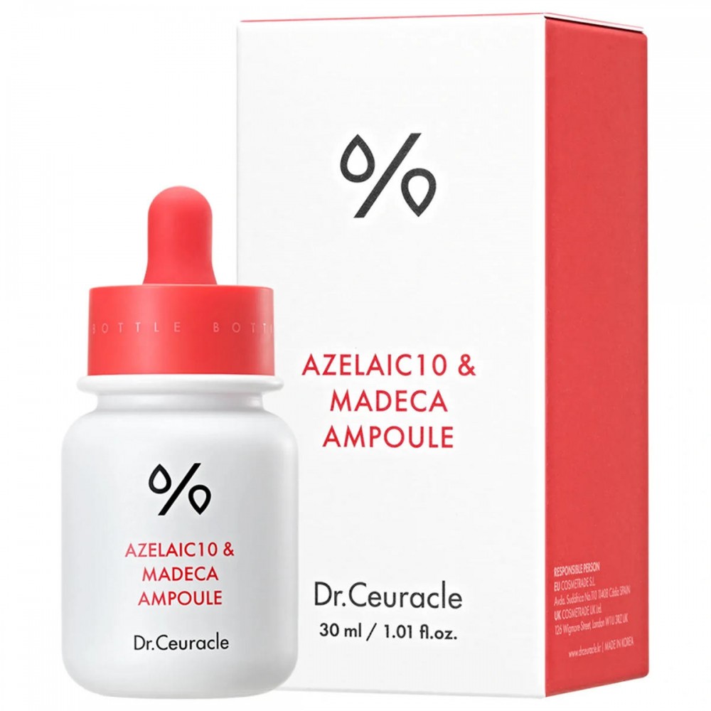 Ампула с 10% азелаиновой кислоты для проблемной кожи Dr.Ceuracle Azelaic 10 & Madeca Ampoule