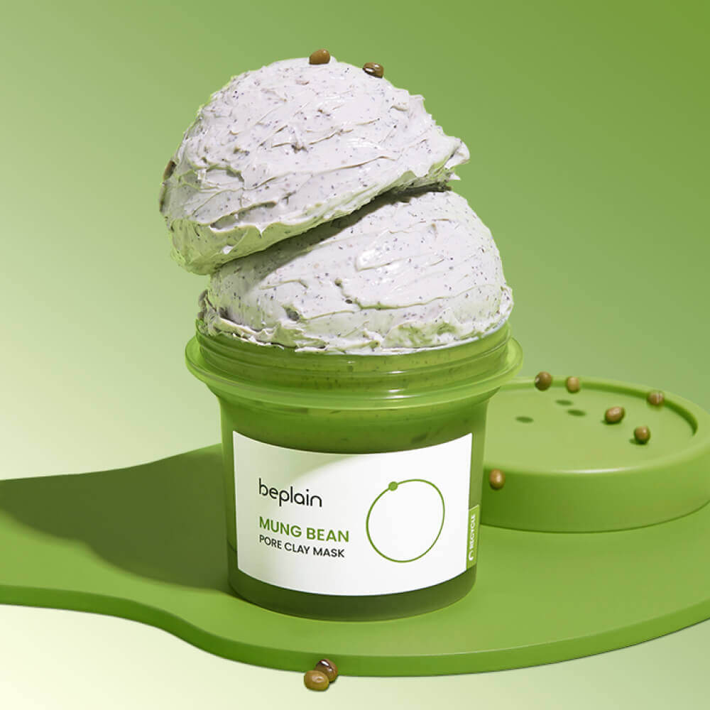 Глиняная маска для сужения пор с бобами маш beplain Mung Bean Pore Clay Mask 120мл
