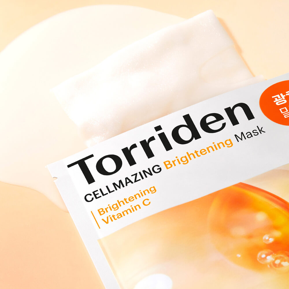 Тканевая маска для сияния кожи с витамином С Torriden Cellmazing Brightening Mask Тканевая маска для сияния кожи с витамином С Torriden Cellmazing Brightening Mask