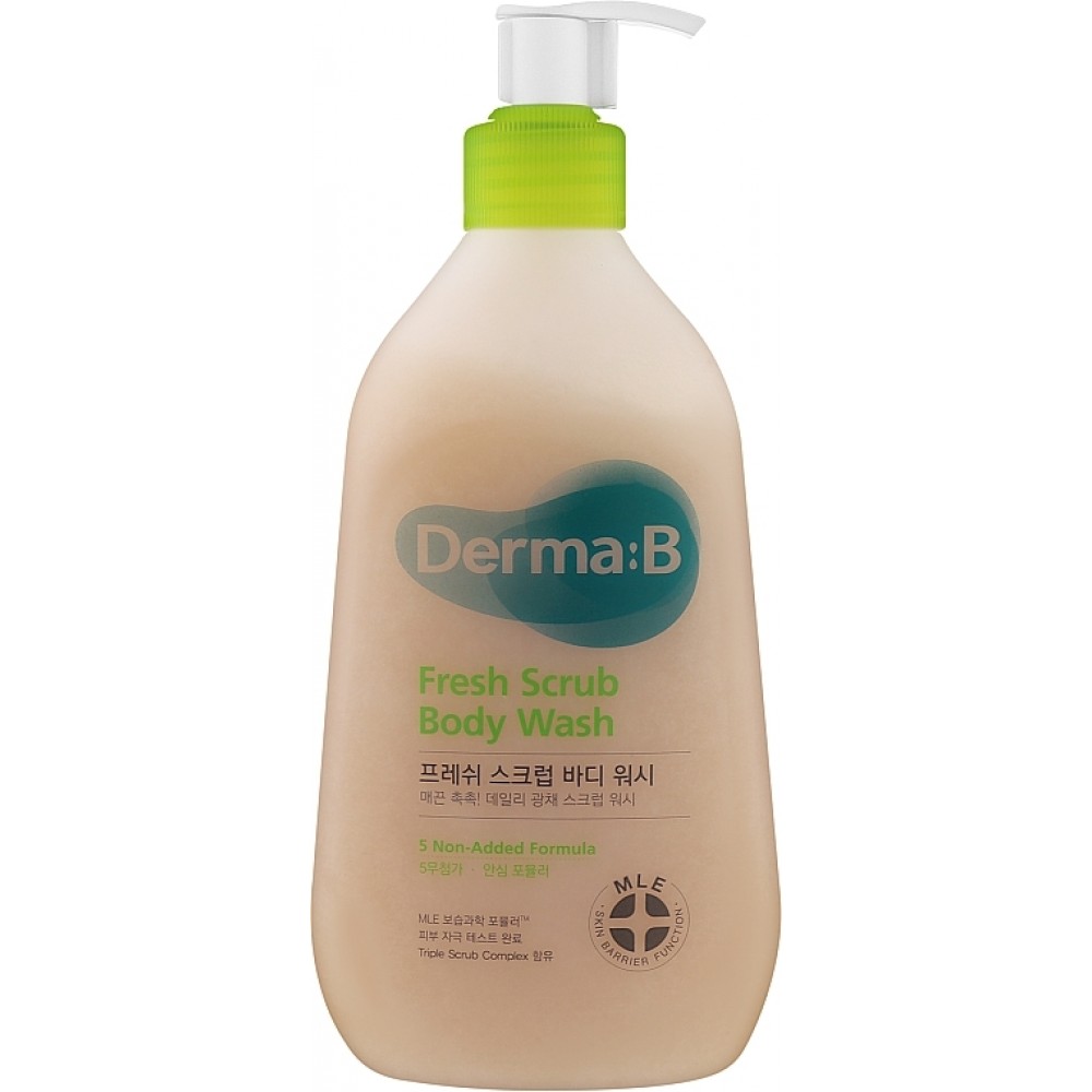 Ламеллярный освежающий гель-скраб для душа Derma:B Fresh Scrub Body Wash 420мл