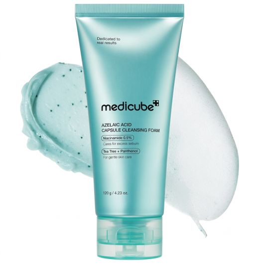 Очищающая пенка с капсулами азелаиновой кислоты MEDICUBE Azelaic Acid Capsule Cleansing Foam 120 г