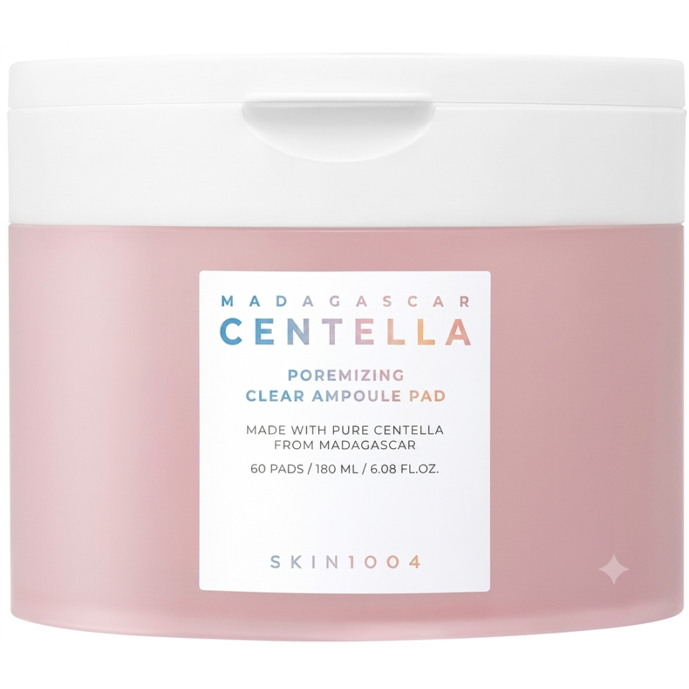 Очищающие тонер-пэды для сужения пор SKIN1004 Madagascar Centella Poremizing Clear Ampoule Pad (60 шт.)