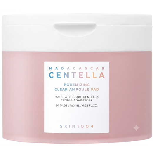 Очищающие тонер-пэды для сужения пор SKIN1004 Madagascar Centella Poremizing Clear Ampoule Pad (60 шт.)