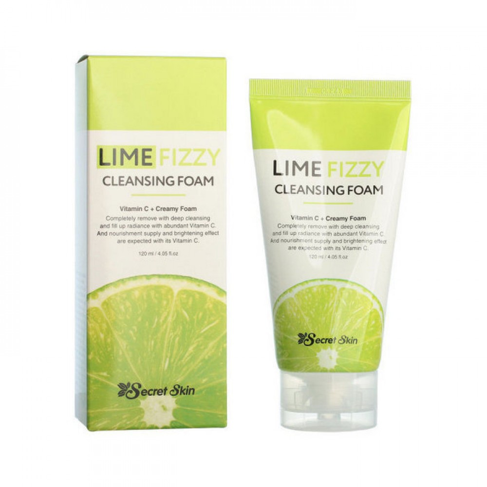 Пенка для умывания с экстрактом лайма SECRET SKIN Lime Fizzy Cleansing Foam, 120мл