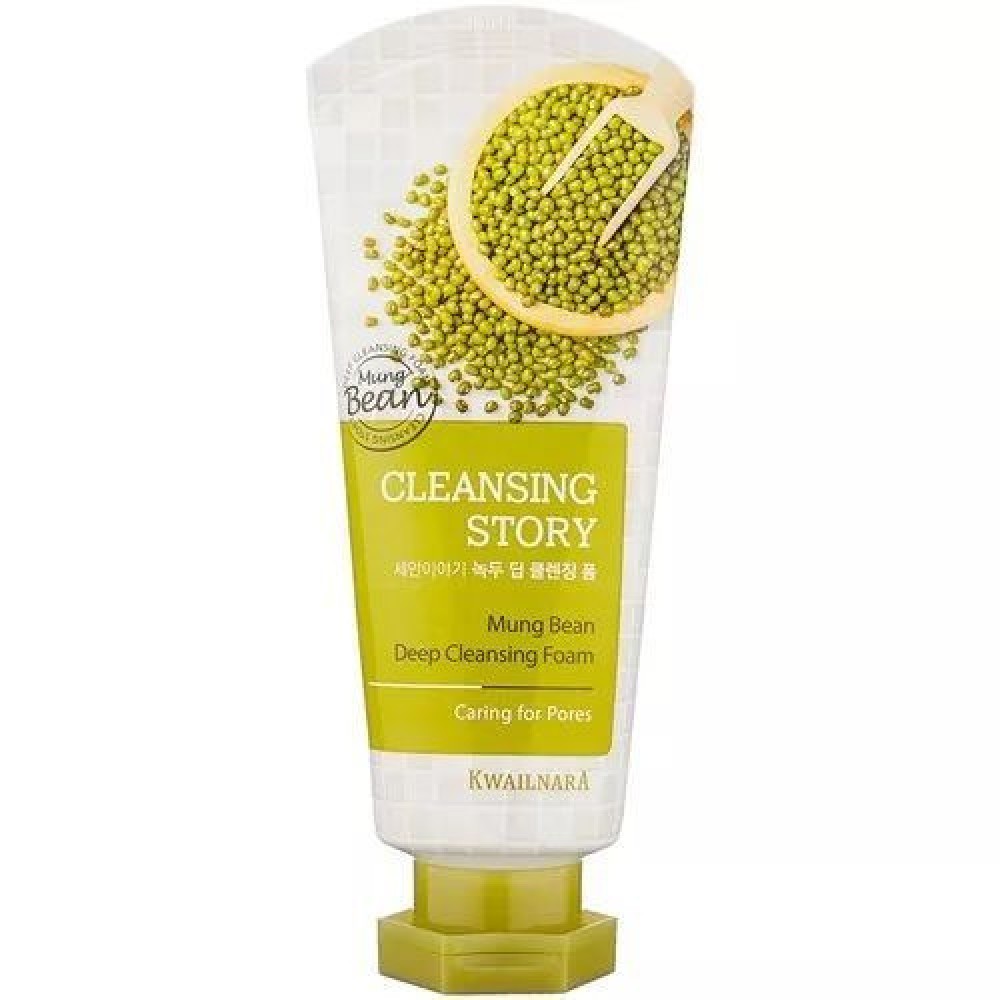 Пенка для умывания WELCOS Kwailnara Cleansing Story Deep Cleansing Foam Mung Beans
