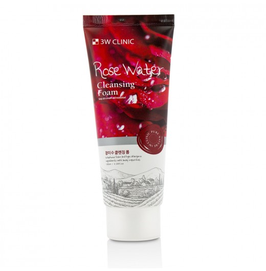 Пенка для умывания с розовой водой 3W Clinic Rose Water Foam Cleansing, 100 мл