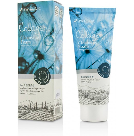 Пенка для умывания 3W Clinic Collagen Foam Cleansing, 100 мл
