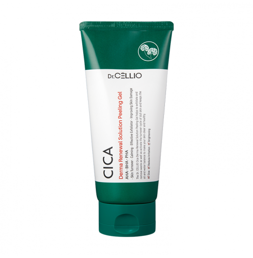 Пилинг-гель с AHA, BHA, PHA кислотами и экстрактом центеллы DR.CELLIO Cica Derma Renewal Solution Peeling Gel