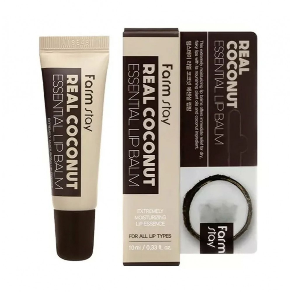 Питательный бальзам для губ с кокосом FARMSTAY Real Coconut Essential Lip Balm 10 мл Питательный бальзам для губ с кокосом FARMSTAY Real Coconut Essential Lip Balm 10 мл