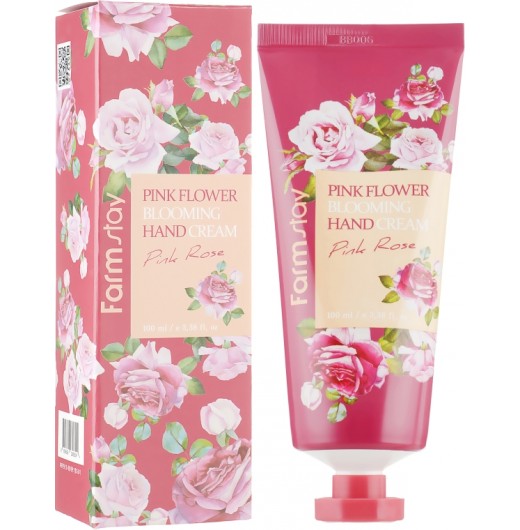 Крем для рук FarmStay Pink Flower Blooming Hand Cream Cherry Blossom PINK ROSE