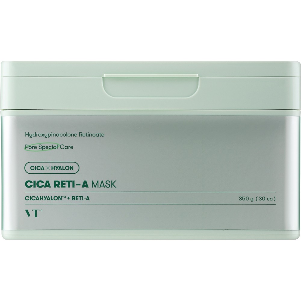 Набор масок для сужения пор с ретинолом VT Cosmetics Cica Reti-A Mask 30 шт. Набор масок для сужения пор с ретинолом VT Cosmetics Cica Reti-A Mask 30 шт.