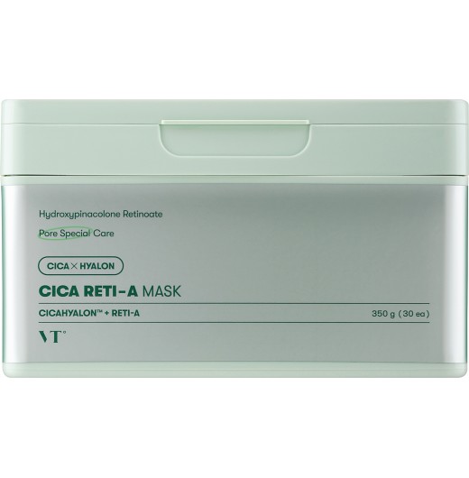 Набор масок для сужения пор с ретинолом VT Cosmetics Cica Reti-A Mask 30 шт.
