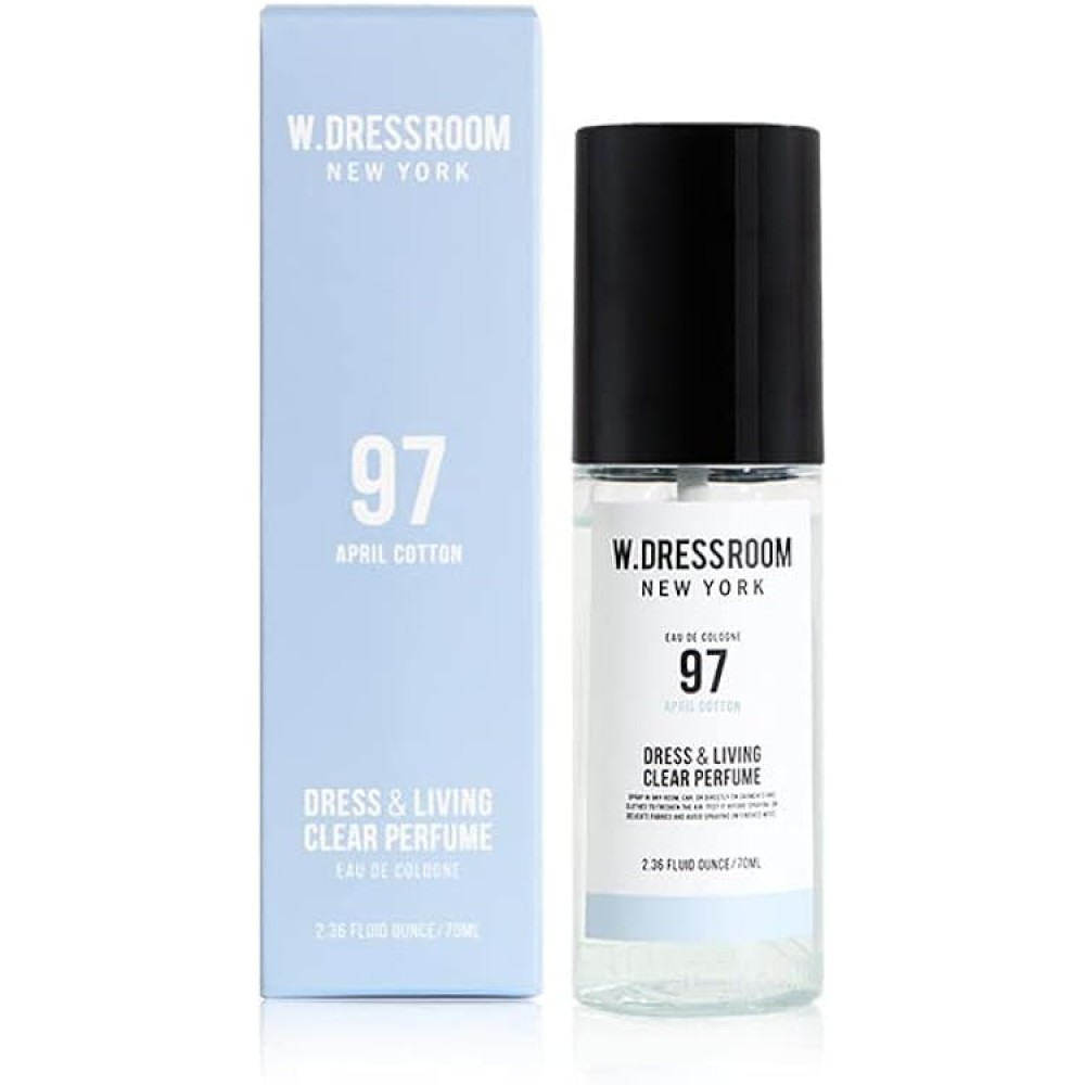 Спрей парфюмированный W.Dressroom Dress & Living Clear Perfume № 97 April Cotton 70мл Спрей парфюмированный W.Dressroom Dress & Living Clear Perfume № 97 April Cotton 70мл