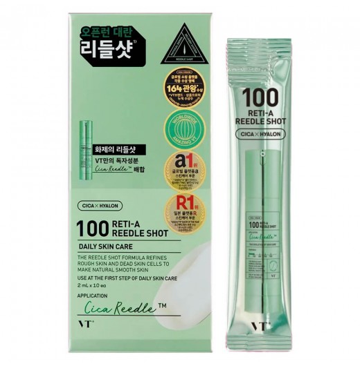 Бустер-сыворотка с микроиглами и ретинолом VT Cosmetics Reti-A Reedle Shot 100 2 мл