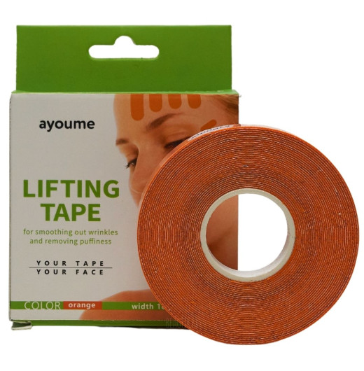 Тейп для лица Ayoume 1см*5м оранжевый Kinesiology tape roll