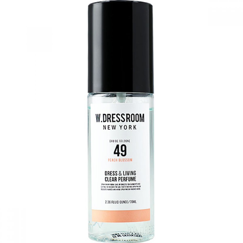 Спрей парфюмированный W.Dressroom Dress & Living Clear Perfume № 49 Peach Blossom, 70мл Спрей парфюмированный W.Dressroom Dress & Living Clear Perfume № 49 Peach Blossom, 70мл