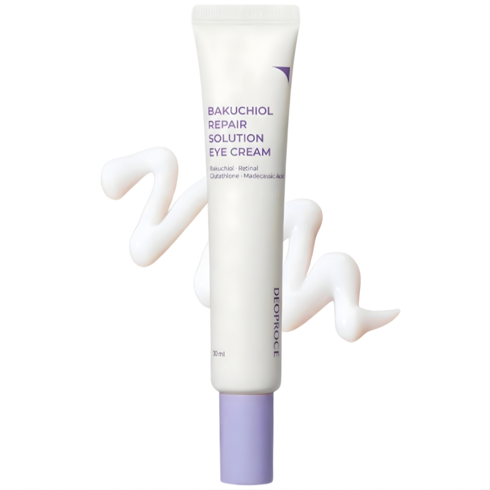 Крем для кожи вокруг глаз с бакучиолом DEOPROCE Bakuchiol Repair Solution Eye Cream 30мл