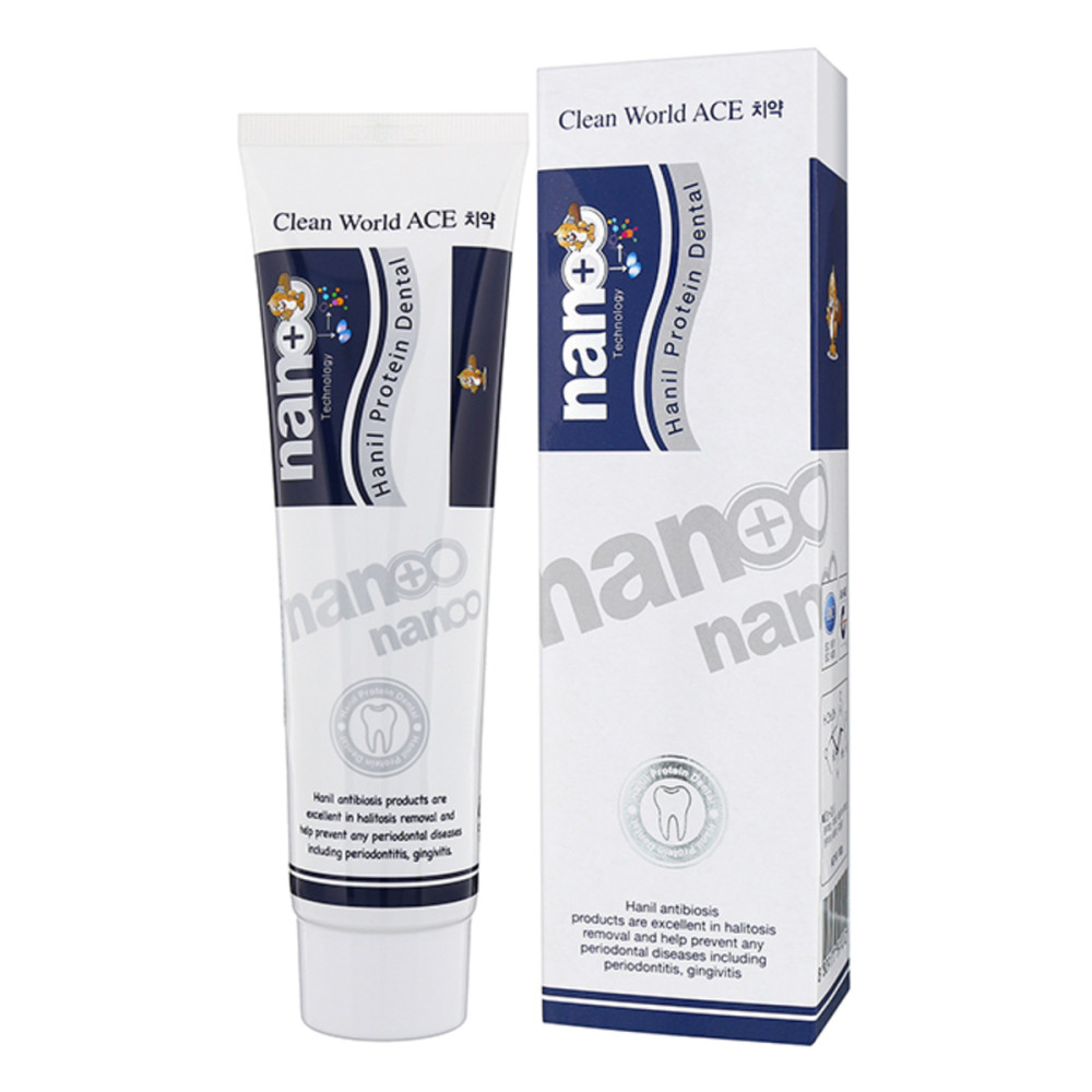 Зубная паста с серебром и протеином Nanoo Protein Dental Toothpaste, HANIL CHEMICAL 180 г