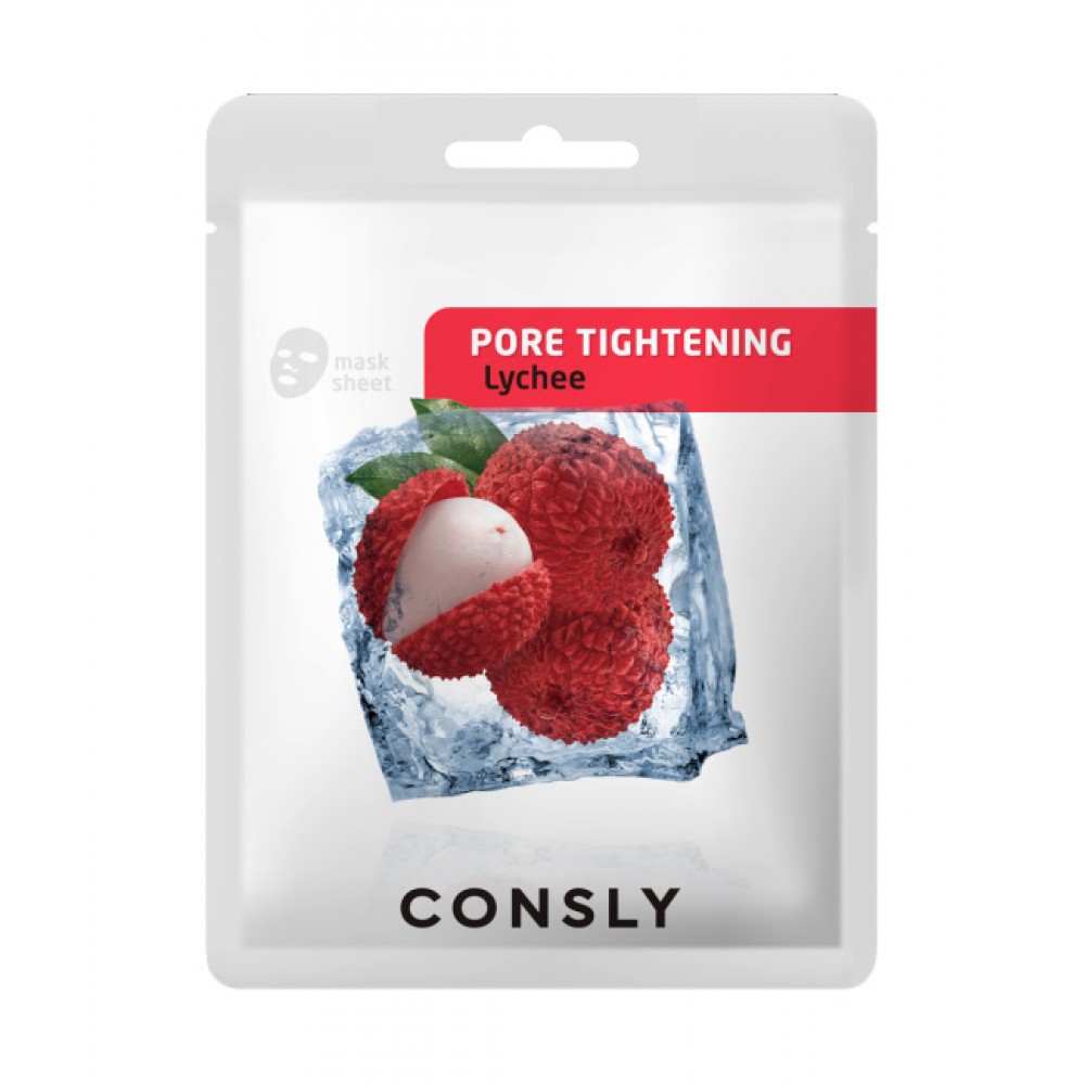 Consly Тканевая маска сужающая поры с экстрактом личи Lychee Pore-Tightening Mask Pack (20 мл)