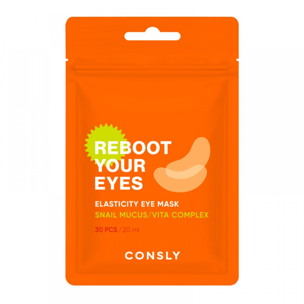 Патчи тканевые питательные Consly Eyes Reboot Snail Mucus Vita Complex Elasticity Eye Mask 30шт