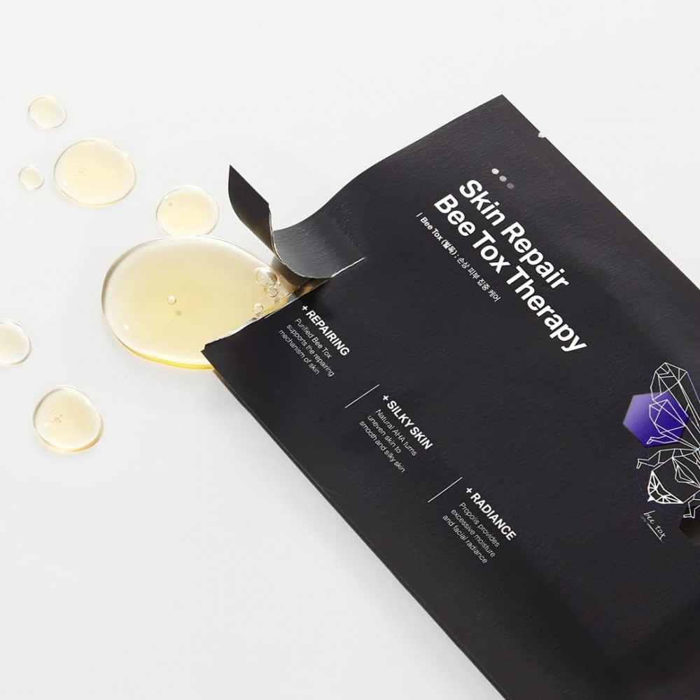 Выравнивающая тканевая маска с прополисом и пчелиным ядом Skin Repair Bee Tox Therapy Mask