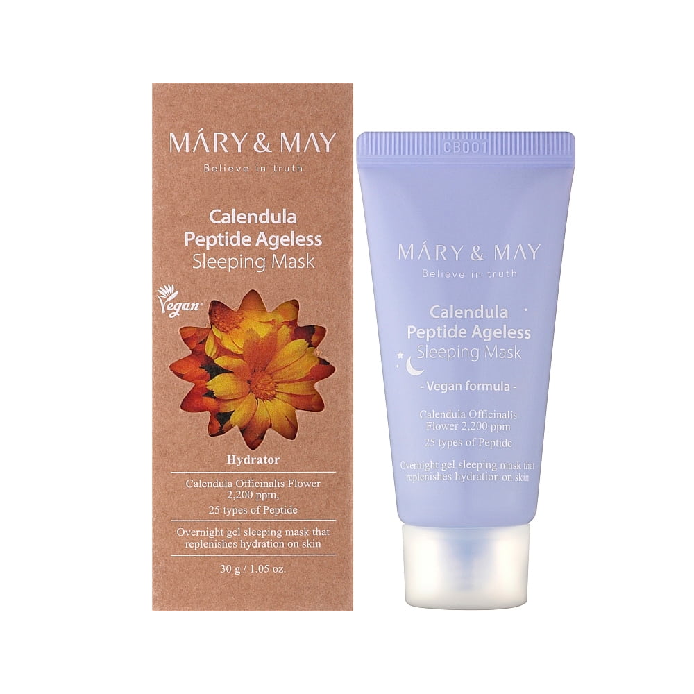 Маска ночная с календулой и пептидами Mary&May Calendula Peptide Ageless Sleeping Mask, 30мл Маска ночная с календулой и пептидами Mary&May Calendula Peptide Ageless Sleeping Mask, 30мл