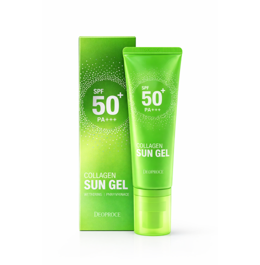 Солнцезащитный крем-гель для лица с центеллой Deoproce Hyaluronic Cica Sun gel SPF50+ PA+++ 50мл