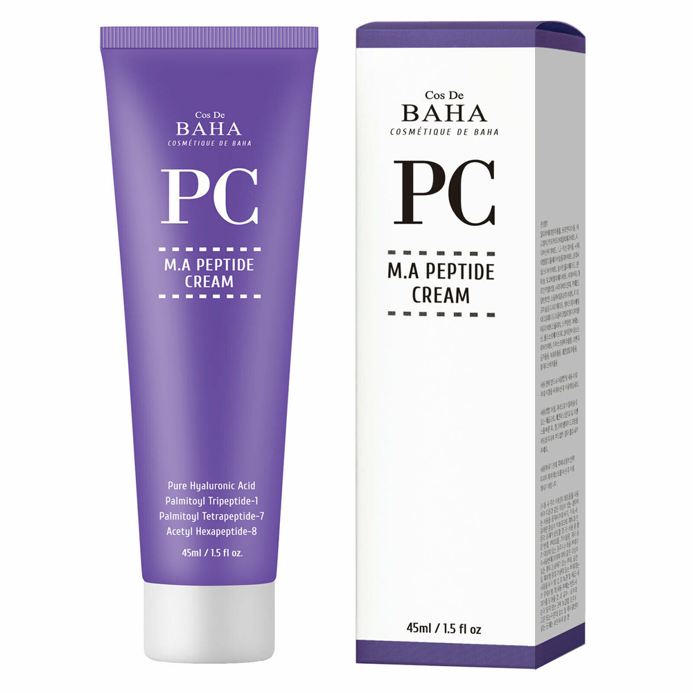 Пептидный крем против морщин Cos De Baha Peptide Cream Matrixyl 3000&Argireline 45мл