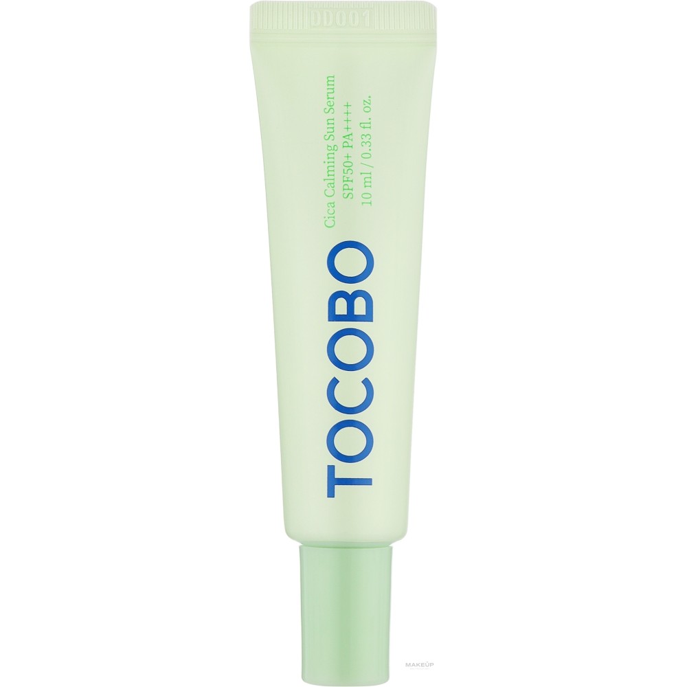Солнцезащитный лосьон TOCOBO CICA CALMING SUN SERUM SPF50+ PA++++ для чувствительной и склонной к акне кожи 10 мл
