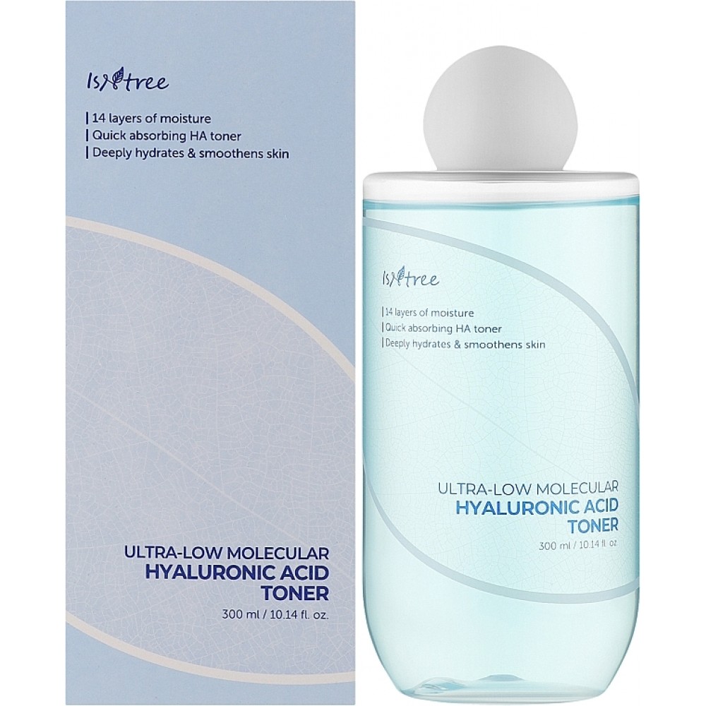 Низкомолекулярный гиалуроновый тоник IsNtree Ultra-Low Molecular Hyaluronic Acid Toner 300мл