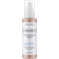 Тональная основа Enough Collagen 3 in 1 Whitening Foundaion SPF15 21 тон, 100 мл