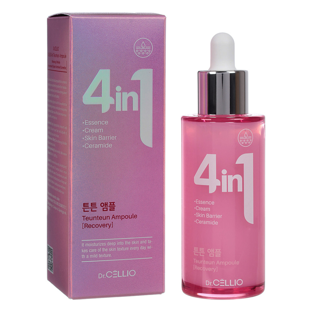 Сыворотка для лица с керамидами DR.Cellio 4 In 1 Teunteun Ampoule Ceramide 50мл