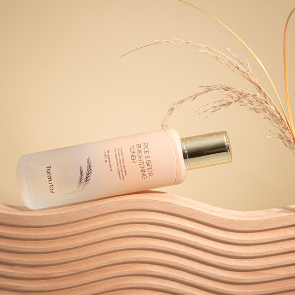 Восстанавливающий тонер для лица с бифидобактериями FarmStay Rice & Bifida Brightening Toner 120мл