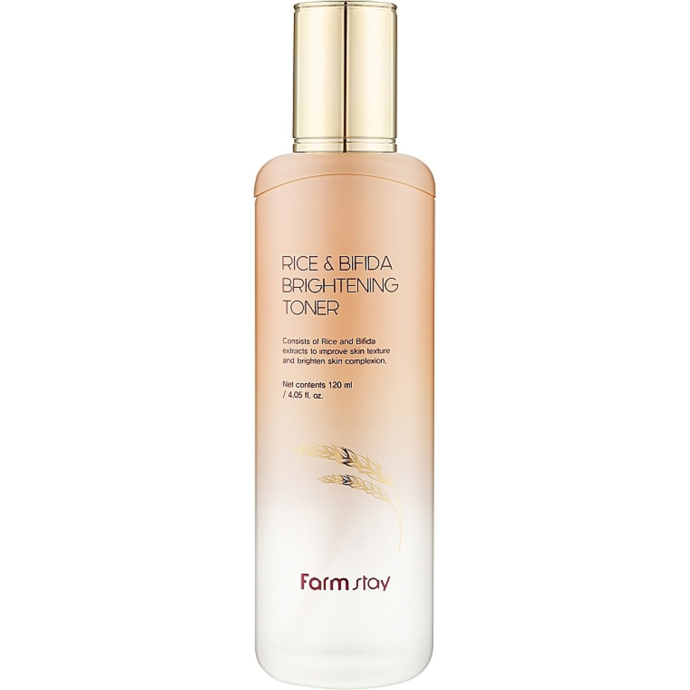 Восстанавливающий тонер для лица с бифидобактериями FarmStay Rice & Bifida Brightening Toner 120мл
