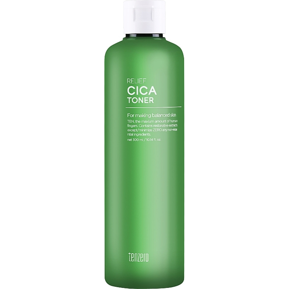 Успокаивающий тонер с центеллой азиатской TENZERO Relief Cica Toner 300мл