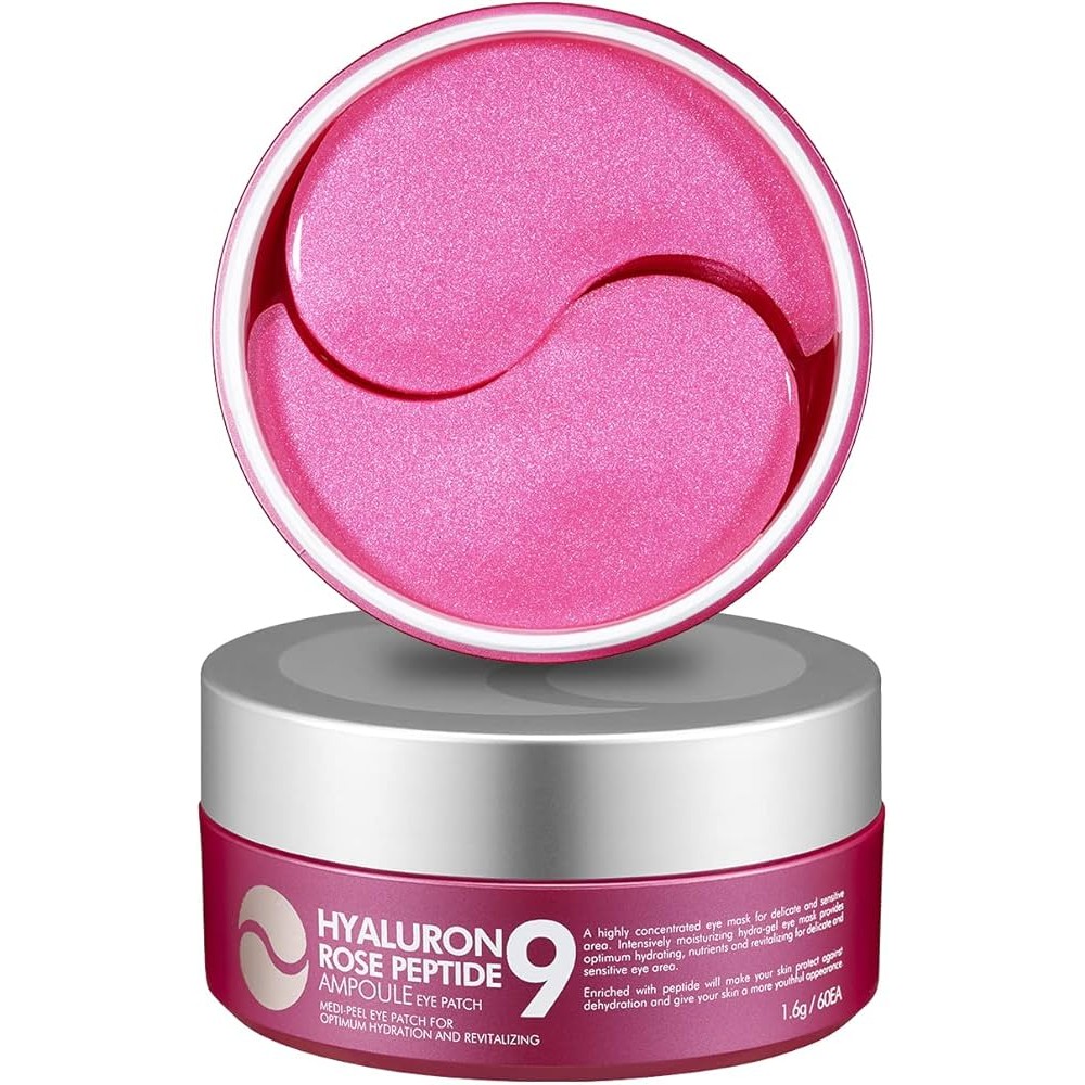 Патчи с экстрактом розы и пептидами Medi-Peel Hyaluron Rose Peptide 9 Ampoule Eye Patch