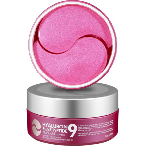 Патчи с экстрактом розы и пептидами MEDIPEEL Hyaluron Rose Peptide 9 Ampoule Eye Patch