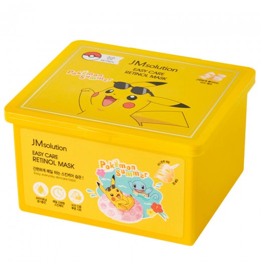 Набор обновляющих масок с ретинолом JMsolution Easy Care Retinol Mask Pokemon Summer